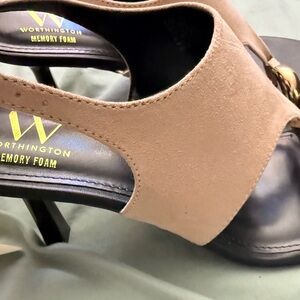 Worthington Beige and Black Women's Heels